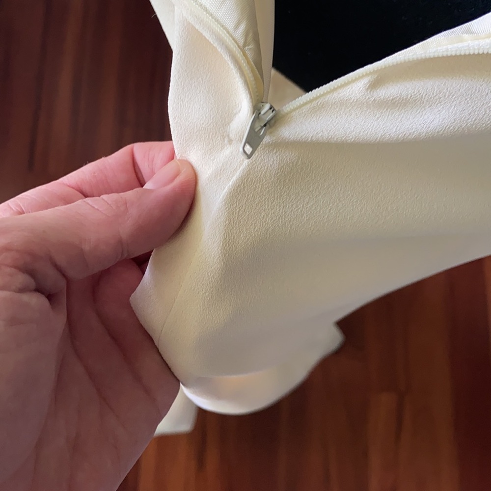 90s Vintage White Formal Strapless Dress Size 6 - Picture 10 of 14